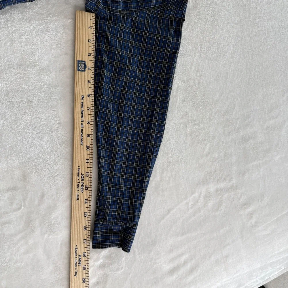 Ralph Lauren Button Down Shirt Kids M 10-12 Blue Plaid Long Sleeve Pony Logo
